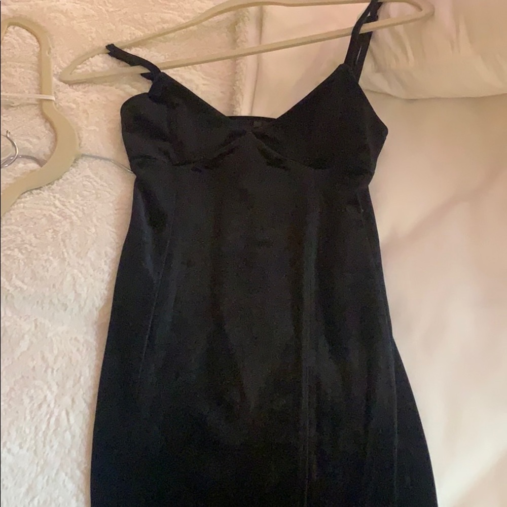 Black sued dress